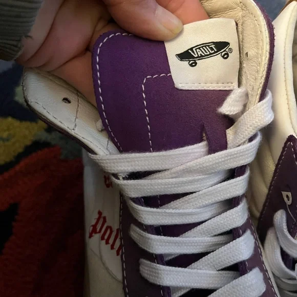 Vans x Palm Angels Purple/Chipmunk SK8-Hi Reissue Sneakers - Picture 9 of 11